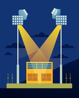 Even during a power outage the solarpowered stadium lights continued to shine keeping the sporting event on schedule without relying on traditional electricity sources.. vector