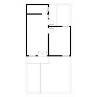 Black and White floor plan of a modern unfurnished house for your design. Suburban house blueprint. Architectural background. eps 10 vector