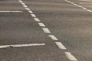 road with a white line down the middle photo