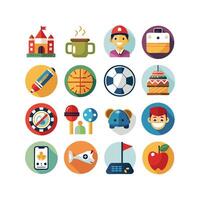 Hobbies and Interests Icon Set Collection for Documents, Websites and Mobile Applications vector