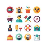 Hobbies and Interests Icon Set Collection for Documents, Websites and Mobile Applications vector