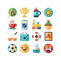 Hobbies and Interests Icon Set Collection for Documents, Websites and Mobile Applications vector