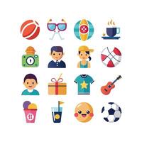 Hobbies and Interests Icon Set Collection for Documents, Websites and Mobile Applications vector