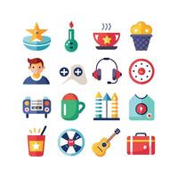 Hobbies and Interests Icon Set Collection for Documents, Websites and Mobile Applications vector