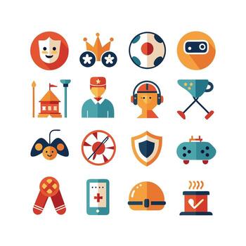 Hobbies and Interests Icon Set Collection for Documents, Websites and Mobile Applications vector