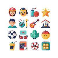 Hobbies and Interests Icon Set Collection for Documents, Websites and Mobile Applications vector