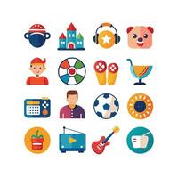 Hobbies and Interests Icon Set Collection for Documents, Websites and Mobile Applications vector