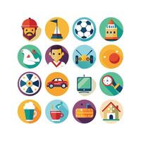 Hobbies and Interests Icon Set Collection for Documents, Websites and Mobile Applications vector