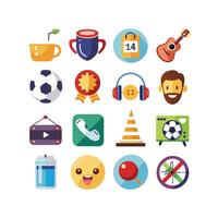 Hobbies and Interests Icon Set Collection for Documents, Websites and Mobile Applications vector
