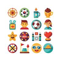 Hobbies and Interests Icon Set Collection for Documents, Websites and Mobile Applications vector