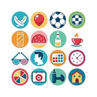 Hobbies and Interests Icon Set Collection for Documents, Websites and Mobile Applications vector