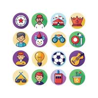 Hobbies and Interests Icon Set Collection for Documents, Websites and Mobile Applications vector