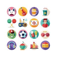 Hobbies and Interests Icon Set Collection for Documents, Websites and Mobile Applications vector