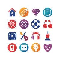 Hobbies and Interests Icon Set Collection for Documents, Websites and Mobile Applications vector