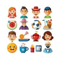Hobbies and Interests Icon Set Collection for Documents, Websites and Mobile Applications vector
