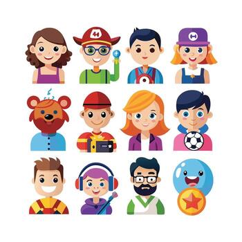 Hobbies and Interests Icon Set Collection for Documents, Websites and Mobile Applications vector