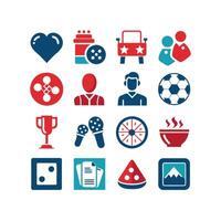 Hobbies and Interests Icon Set Collection for Documents, Websites and Mobile Applications vector