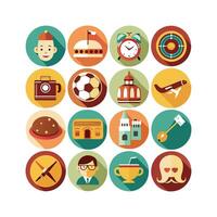 Hobbies and Interests Icon Set Collection for Documents, Websites and Mobile Applications vector