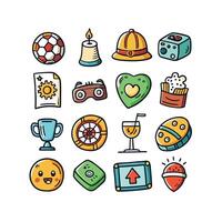 Hobbies and Interests Icon Set Collection for Documents, Websites and Mobile Applications vector