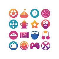 Hobbies and Interests Icon Set Collection for Documents, Websites and Mobile Applications vector