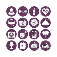 Hobbies and Interests Icon Set Collection for Documents, Websites and Mobile Applications vector