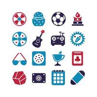 Hobbies and Interests Icon Set Collection for Documents, Websites and Mobile Applications vector