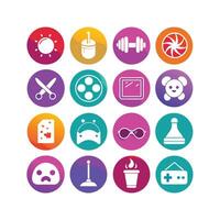 Hobbies and Interests Icon Set Collection for Documents, Websites and Mobile Applications vector