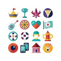 Hobbies and Interests Icon Set Collection for Documents, Websites and Mobile Applications vector