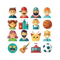 Hobbies and Interests Icon Set Collection for Documents, Websites and Mobile Applications vector