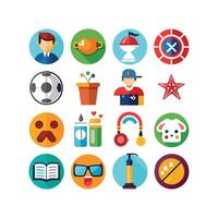 Hobbies and Interests Icon Set Collection for Documents, Websites and Mobile Applications vector