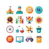 Hobbies and Interests Icon Set Collection for Documents, Websites and Mobile Applications vector