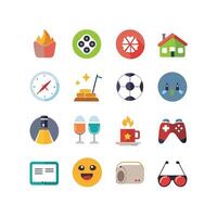 Hobbies and Interests Icon Set Collection for Documents, Websites and Mobile Applications vector