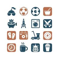 Hobbies and Interests Icon Set Collection for Documents, Websites and Mobile Applications vector