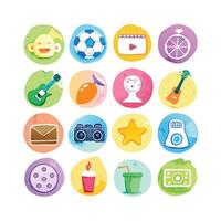 Hobbies and Interests Icon Set Collection for Documents, Websites and Mobile Applications vector