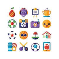 Hobbies and Interests Icon Set Collection for Documents, Websites and Mobile Applications vector