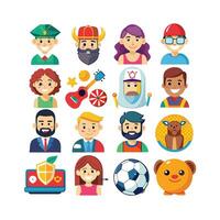 Hobbies and Interests Icon Set Collection for Documents, Websites and Mobile Applications vector