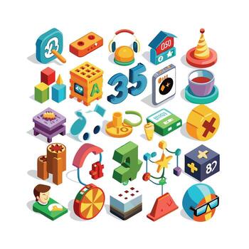 Hobbies and Interests Icon Set Collection for Documents, Websites and Mobile Applications vector