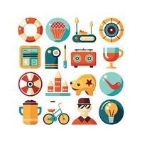 Hobbies and Interests Icon Set Collection for Documents, Websites and Mobile Applications vector