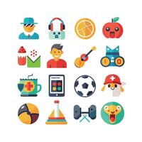 Hobbies and Interests Icon Set Collection for Documents, Websites and Mobile Applications vector