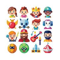 Hobbies and Interests Icon Set Collection for Documents, Websites and Mobile Applications vector