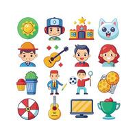 Hobbies and Interests Icon Set Collection for Documents, Websites and Mobile Applications vector