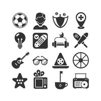 Hobbies and Interests Icon Set Collection for Documents, Websites and Mobile Applications vector