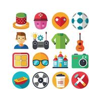 Hobbies and Interests Icon Set Collection for Documents, Websites and Mobile Applications vector