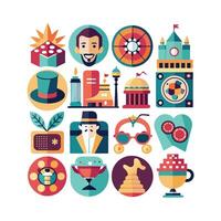 Hobbies and Interests Icon Set Collection for Documents, Websites and Mobile Applications vector