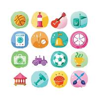 Hobbies and Interests Icon Set Collection for Documents, Websites and Mobile Applications vector