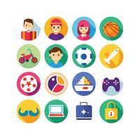 Hobbies and Interests Icon Set Collection for Documents, Websites and Mobile Applications vector