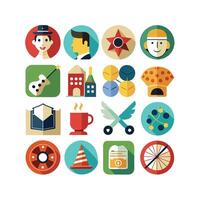 Hobbies and Interests Icon Set Collection for Documents, Websites and Mobile Applications vector