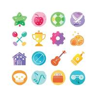 Hobbies and Interests Icon Set Collection for Documents, Websites and Mobile Applications vector