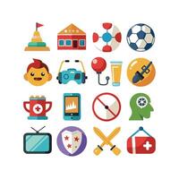 Hobbies and Interests Icon Set Collection for Documents, Websites and Mobile Applications vector