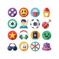 Hobbies and Interests Icon Set Collection for Documents, Websites and Mobile Applications vector